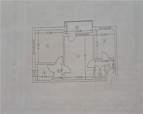 Apartament cu 2 camere, semidecomandat, zona Liceului Dimitrie Cantemir